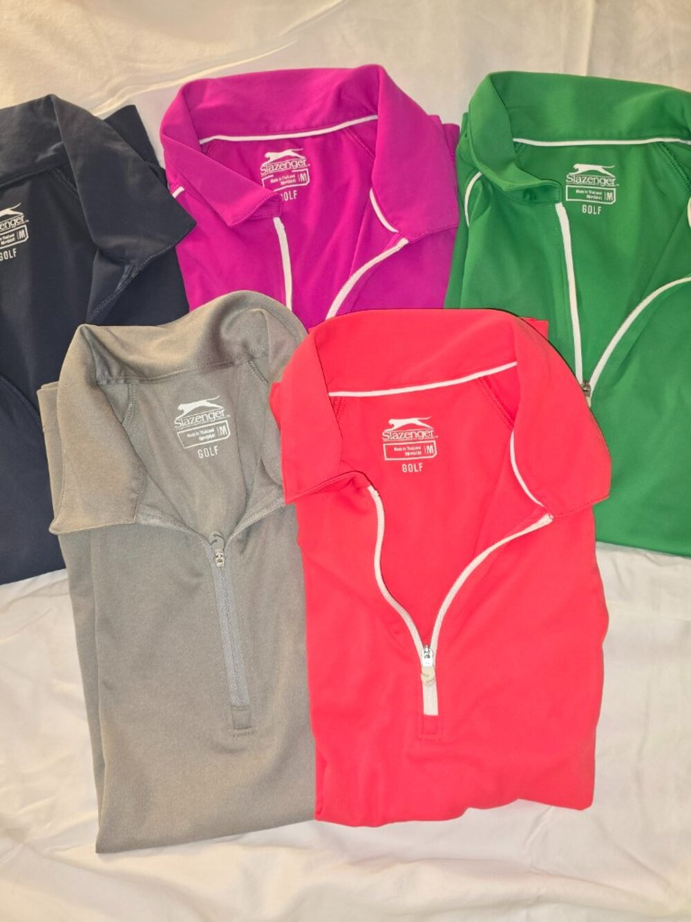 Slazenger Ladies Sleeveless Golf Shirts - Size M - Bundle of 5 Solid Colors